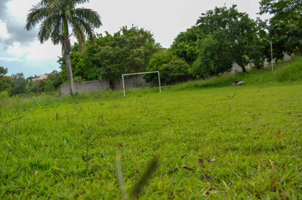 Campo de futebol gramado da comunidade